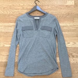 Ann Taylor loft Grey long sleeve shirt
